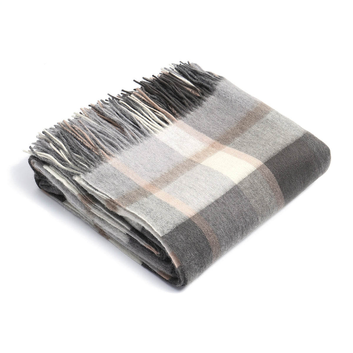 4666-02 Pure Wool  Throw Blanket For Sofa,Bed&Car, Large 55x83 inches, 1.5 lbs,Classic Design With Storage bag