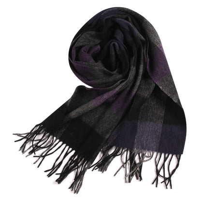 Temminc #1017315 Women/Men Wool Plaid Winter Fashion Scarf ,70.9x11.8in