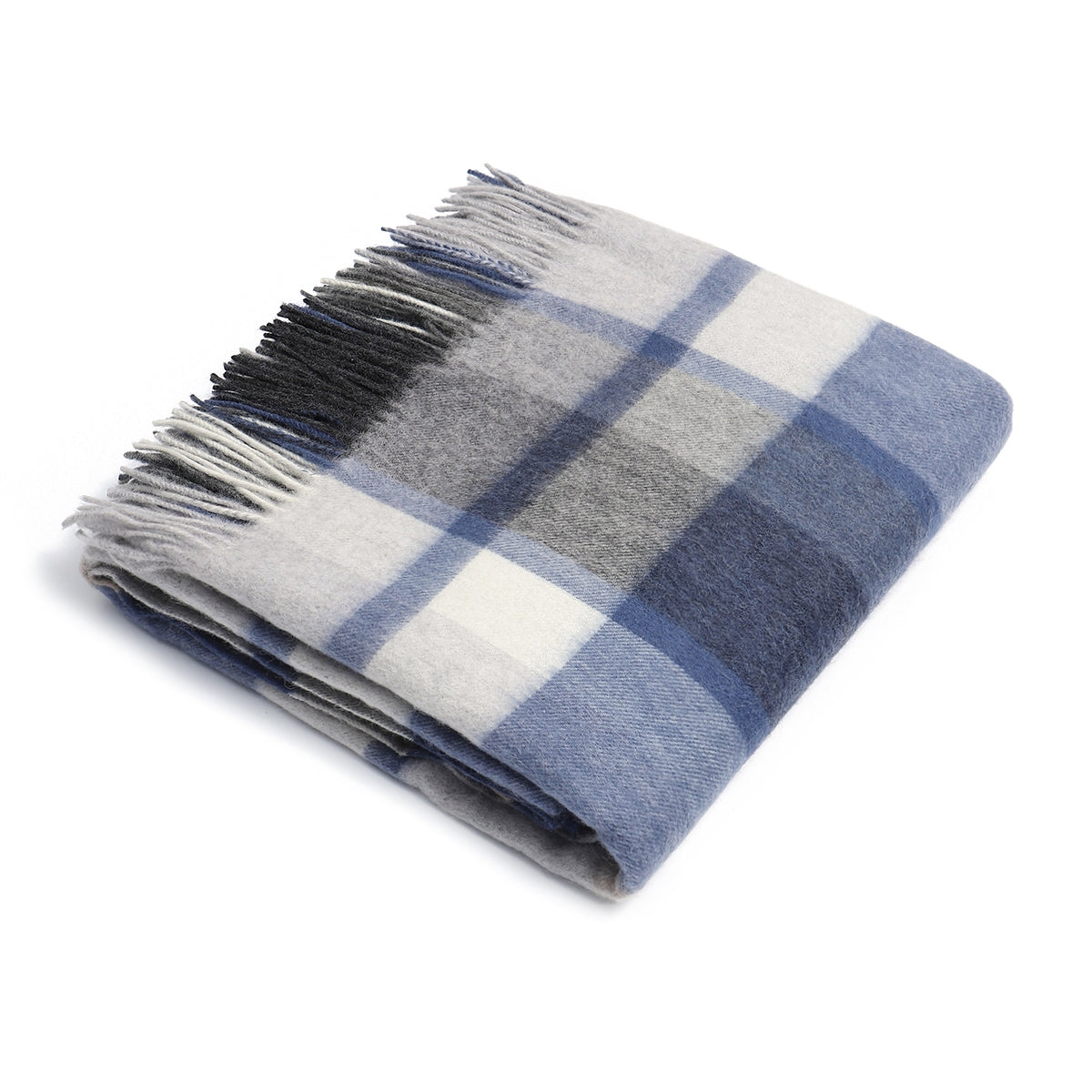 4666-03 Pure Wool  Throw Blanket For Sofa,Bed&Car, Large 55x83 inches, 1.5 lbs,Classic Design With Storage bag/TRAVEL SIZE