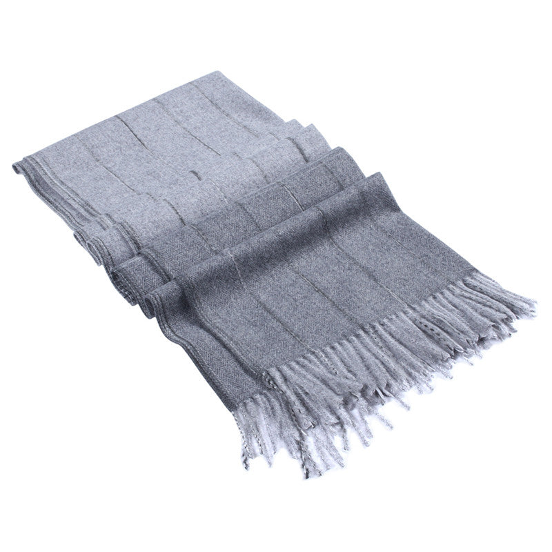 2043-02 Women's Long Classic Tassel Plaid Scarf, Chunky  Winter/Fall Warm Scarf