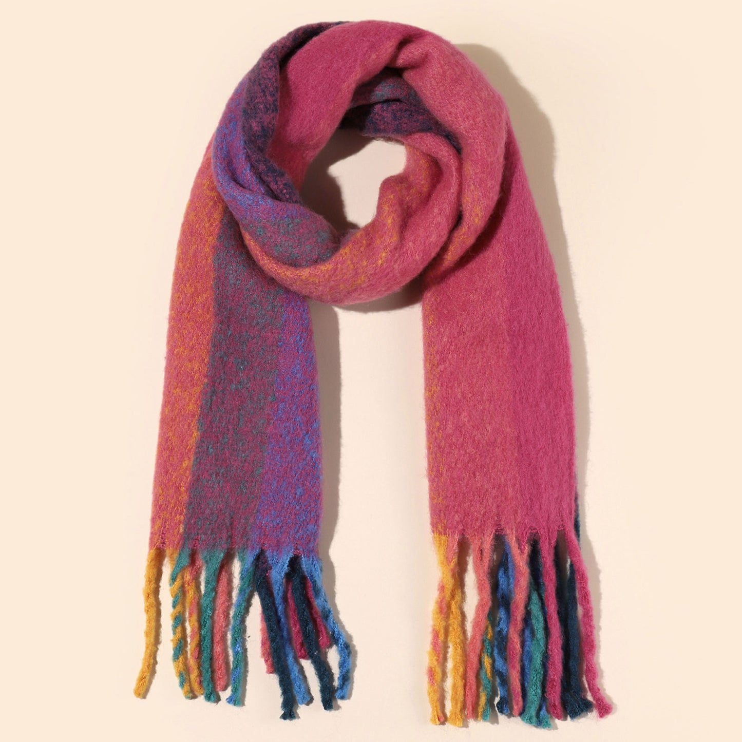 Temminc #2147-02  Women's Warm Scarf,Colorful Soft Comfort Elegant Cold Weather Pashmina Shawl