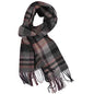 Temminc #12161-10 Women/Men Wool Plaid Winter Fashion Scarf ,70.9x11.8in