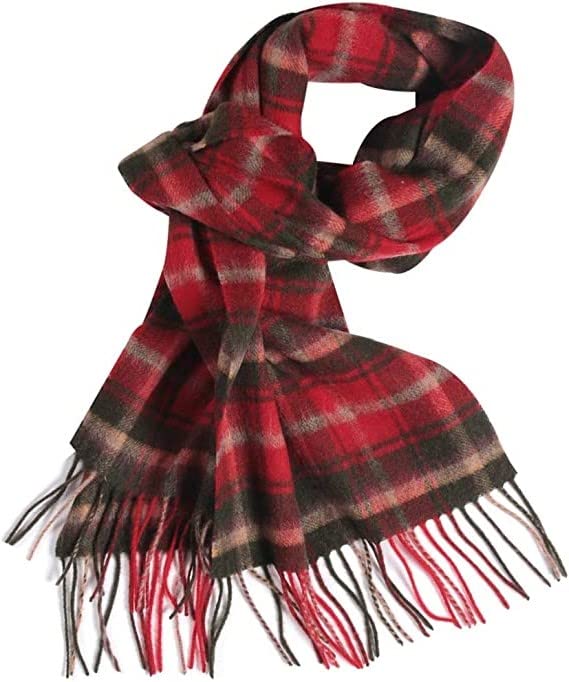 Temminc #12161-06 Women/Men Wool Plaid Winter Fashion Scarf ,70.9x11.8in