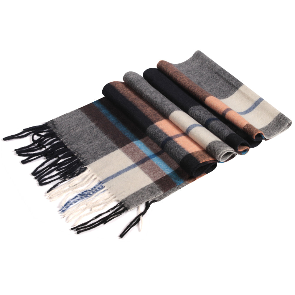 Temminc #1017316 Women/Men Wool Plaid Winter Fashion Scarf ,70.9x11.8in