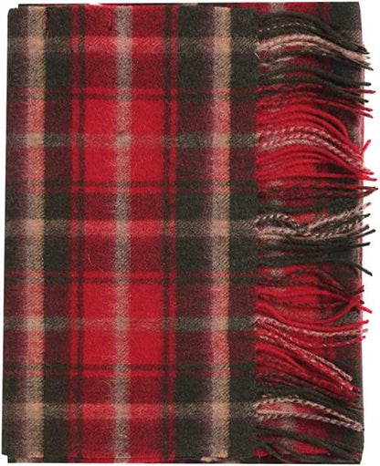 Temminc #12161-06 Women/Men Wool Plaid Winter Fashion Scarf ,70.9x11.8in