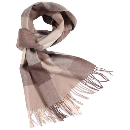 Temminc #12161-09 1214101 Women/Men Wool Plaid Winter Fashion Scarf ,70.9x11.8in