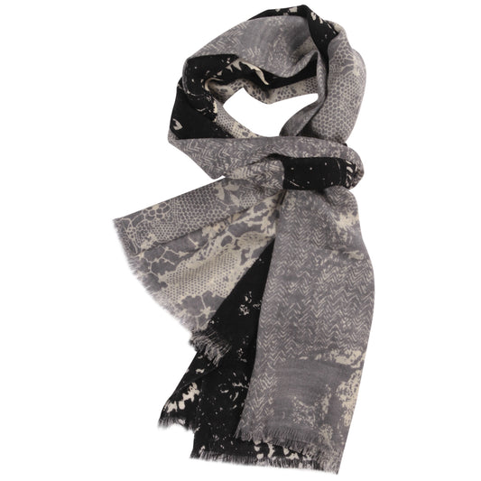 814701 Women's autumn/winter printed soft skin wool scarf