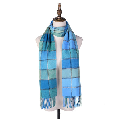 Temminc #1209003 Women/Men A Splash of Color,Cashmere Vibrant Plaid Winter Fashion Scarf ,70.9x11.8in