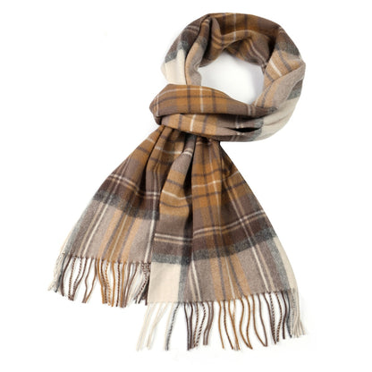 Temminc #4946-03 Women/Men Wool Plaid Winter Fashion Scarf ,70.9x11.8in