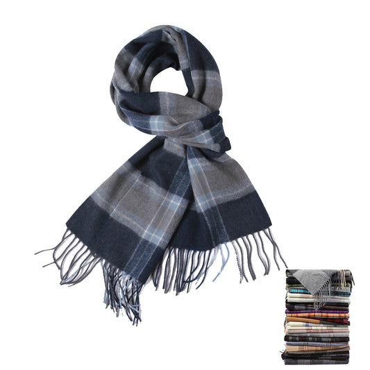 12161-07 667602 Women/Men Wool Plaid Winter Fashion Scarf ,70.9x11.8in