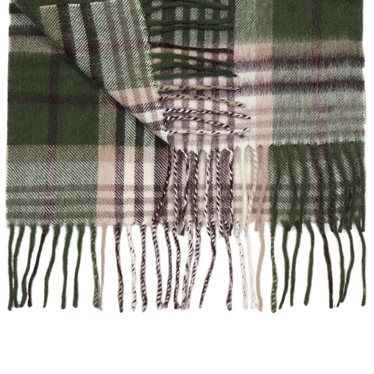 Temminc #4946-02 Women/Men Wool Plaid Winter Fashion Scarf ,71x11.8in