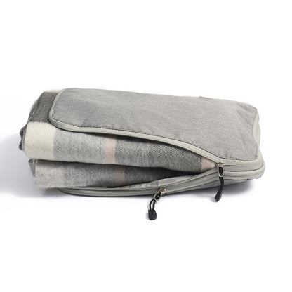 4666-05 Pure Wool  Throw Blanket For Sofa,Bed&Car, Large 55x83 inches, 1.5 lbs,Classic Design With Storage bag