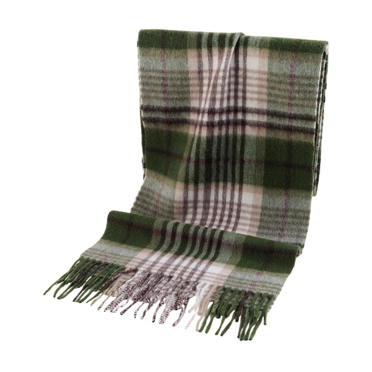 Temminc #4946-02 Women/Men Wool Plaid Winter Fashion Scarf ,71x11.8in