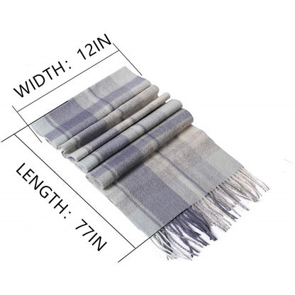 Temminc #1216107 Women/Men Wool Plaid Winter Fashion Scarf ,70.9x11.8in