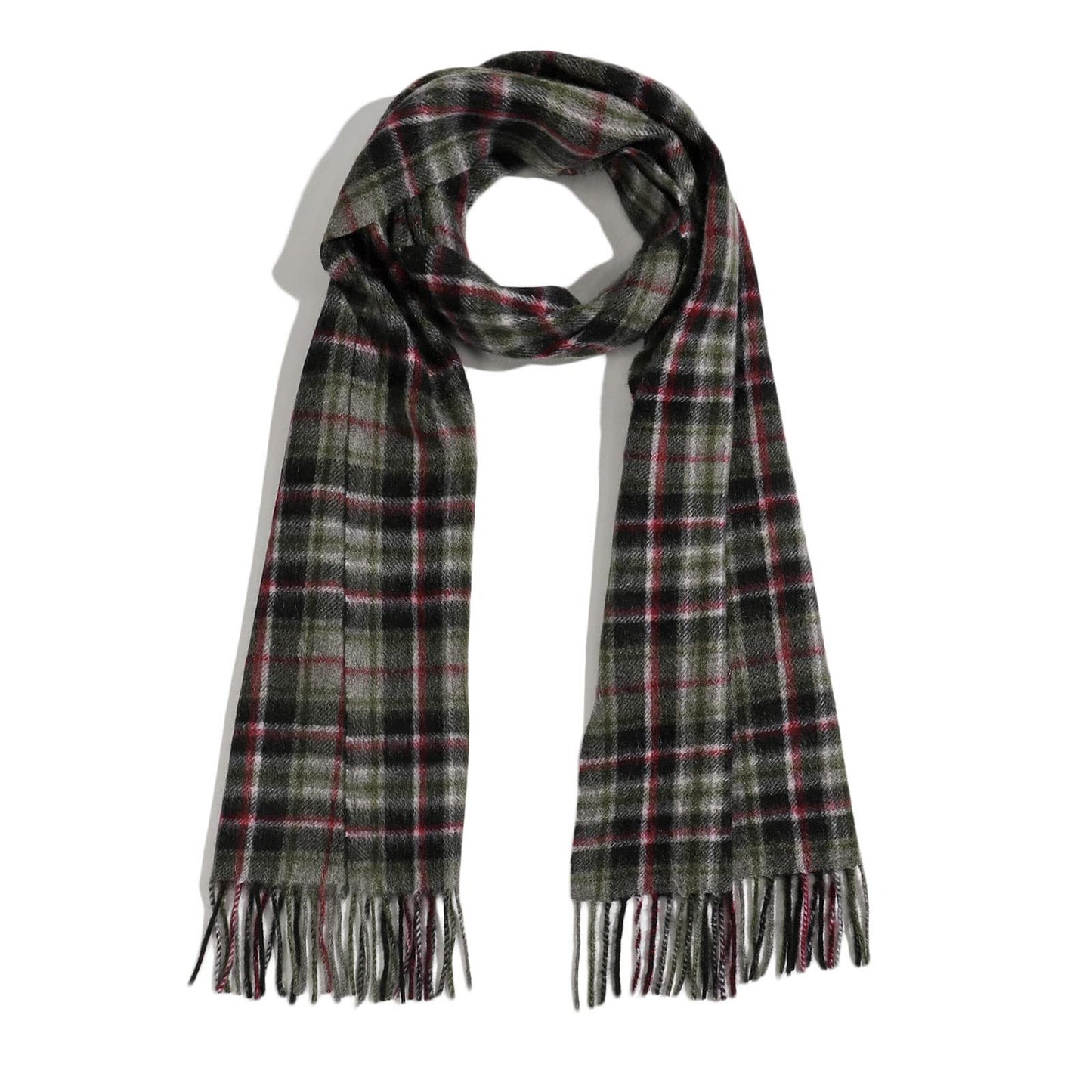 Temminc #155539 Women/Men Cashmere Solid Plaid Winter Fashion Scarf ,70.9x11.8in