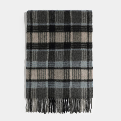 Temminc #155546 Women/Men Cashmere Solid Plaid Winter Fashion Scarf ,70.9x11.8in