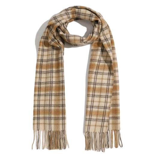 Temminc #155524 Women/Men Cashmere Solid Plaid Winter Fashion Scarf ,70.9x11.8in