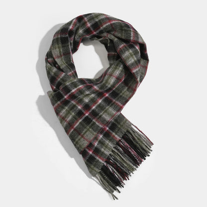 Temminc #155539 Women/Men Cashmere Solid Plaid Winter Fashion Scarf ,70.9x11.8in