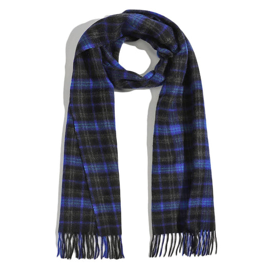 Temminc #155528 Women/Men Cashmere Solid Plaid Winter Fashion Scarf ,70.9x11.8in