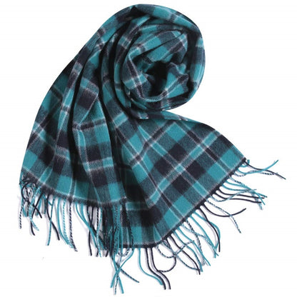 Temminc #12161-03 Women/Men Wool Plaid Winter Fashion Scarf ,70.9x11.8in