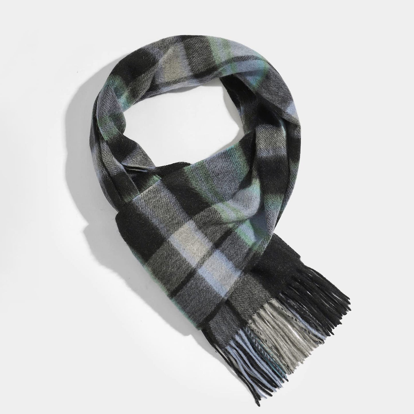 Temminc #155542 Women/Men Cashmere Solid Plaid Winter Fashion Scarf ,70.9x11.8in