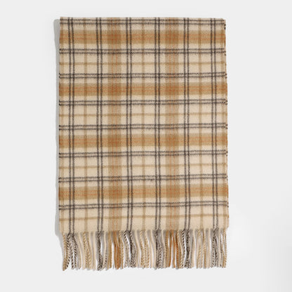 Temminc #155524 Women/Men Cashmere Solid Plaid Winter Fashion Scarf ,70.9x11.8in