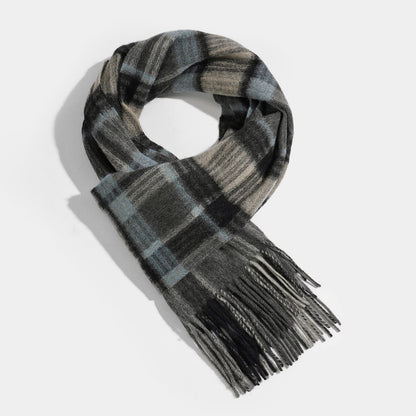 Temminc #155546 Women/Men Cashmere Solid Plaid Winter Fashion Scarf ,70.9x11.8in