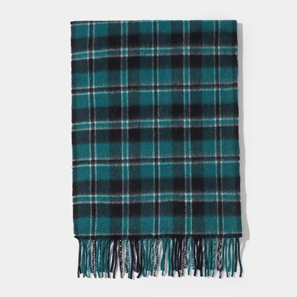 Temminc #155553 Women/Men Cashmere Solid Plaid Winter Fashion Scarf ,70.9x11.8in